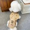 Cortavientos Británico Ropa Exterior Falda Cuello de Muñeca Cinturón Ropa para Mascotas Cachorro Gato Perro Gordo Ropa Falda Ropa para Mascotas