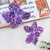 Tecido Patch Flor de Lantejoula Acessórios para Roupas Patch Decorativo Artesanal DIY Patch Bordado Estilo Coreano