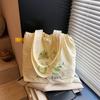 Nova Bolsa de Ombro Nicho Estilo Preguiçoso Estudante Artística Cor Sólida Bolsa Feminina de Moda Grande Capacidade Bolsa Tote Elegante