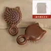 Pau-ferro (Sândalo Dourado) Pente com Almofada de Ar de Gatinho Fofo Pente Massageador Madeira Maciça Massagem de Meridianos Doméstico Portátil Pente com Airbag
