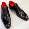Zapatos de Hombre Hechos a Mano Populares 911Rs con Suela Roja, Aspecto de Alta Gama, Zapatos de Piel Genuina, Zapatos de Negocio para Boda de Punta Abierta Importados, en Stock del Fabricante
