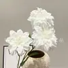 Flores artificiales de dalia de tres cabezas para fotografía, decoración del hogar, escaparates de centros comerciales, bodas, hoteles y venta al por mayor transfronteriza.