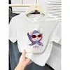 Camiseta de Manga Corta para Mujer de Nicho Inspirada en el Diseño, Nuevo Estilo Verano 2026, Corte Holgado, Adelgazante, Versátil, Algodón Puro, Top Casual para Mujer