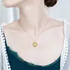 Accesorios de Nuevo Producto Transfronterizos Estilo Coreano Moda Collar Colgante Corazón a Corazón Colgante en Forma de Corazón Cadena para Clavícula de Mujer Regalo de Navidad