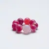 Pulsera de Cuarzo Rosa Rosa Natural con Lazo Rojo Belleza para Mujer, Moda Casual Versátil Pulsera Lluvia Flor de Cerezo Venta al por Mayor