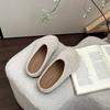 Chinelo de Palha Novo Verão 2025 Feminino Baotou Respirável Casual Rasteirinha Sapatos de Pescador Sola Macia Moda Meio Chinelo Sapatos Femininos