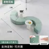 Sofá de Ocio para Recepción y Sala de Descanso de Oficina Creativa Sofá Curvo Simple para Recepción de Institución de Capacitación Combinación con Mesa de Café