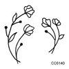 Pegatinas de Tatuaje Minimalistas Personalizadas en Blanco y Negro, Pegatinas de Tatuaje Temporales, Pegatinas de Tatuaje Impermeables de Estilo Fresco en Stock para Halloween