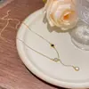 Joyería Transfronteriza Europea y Americana Moda y Exquisito Colgante Nicho Cadena Clavicular No Descolorante Oro de 18K Acero Titanio Accesorios de Collar para Mujer