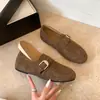 Mocasines Retro de Moda para Mujer 2026 Primavera/Otoño Nuevos Estilo Británico Hebilla Metálica Zapatos Pequeños de Cuero Slip-ons Planos Versátiles