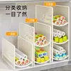 Caixa Suporte para Filme Plástico Empilhável Prateleira em Camadas para Armário Armários Profundos Cozinha Conjunto de Sacos Plásticos Artefato de Armazenamento