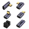Adaptador en forma de U de función completa Thunderbolt 3 Tipo-C Macho a Tipo-C Hembra Conector en ángulo de 40 Gb
