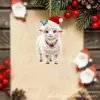 Novo produto transfronteiriço: Cachecol de chifre de rena de Natal, enfeite de acrílico de ovelhinha, decoração de árvore de Natal de ovelha, enfeite de pendurar de acrílico