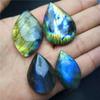 Colgante de labradorita nepalí natural, piedra lunar suelta, pieza colgante, piedra cruda azul verdosa clara, accesorio de joyería DIY
