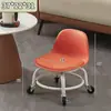 Taburete Giratorio con Respaldo para Uso Doméstico, Adecuado para Apartamentos Pequeños, Silla Móvil para Sala de Estar, Silla Amigable para Niños para Aprender a Caminar, Silla Giratoria