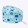 Gorro Estampado de Algodón para Quirófano Hombres y Mujeres Gorro de Doctor Dental Oral Gorro de Enfermera Bolsa para Comida Quimioterapia Gorro Tapis