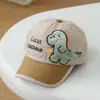 Boné de Baseball Infantil Desenho Animado, Design Fofo de Dinossauro para Meninos e Meninas, Boné de Bebê para Outono ao Ar Livre