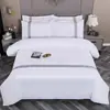 Ropa de Cama Hotelera al por Mayor Juego de Cuatro Piezas para Hotel Juego de Tres Piezas Blanco Puro Juego de Cuatro Piezas para B&B Funda de Edredón Sábanas