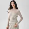 Nuevo Suéter de Punto de Seda y Cachemira con Cuello Redondo para Mujer Otoño/Invierno 2026 Suéter Hueco Suave Agradable a la Piel Capa Base