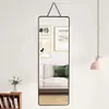 Espelho de Parede com Corda para Pendurar, Espelho de Corpo Inteiro para Vestir, Espelho de Maquiagem para Pendurar na Parede para Casa, Quarto, Dormitório