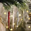 Suministros para Decoración Navideña Transfronterizos Colgantes de Barra de Hielo Coloridos Colgantes Creativos Colgantes de Varita Mágica Colgantes de Árbol Pequeño con Hilo