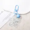 Llavero colgante de flor grande hueca transparente color dopamina, accesorio DIY para bolsos y decoraciones
