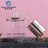 Em estoque: Frasco de óleo essencial de 30ml com fundo grosso, frasco conta-gotas transparente para sérum, frasco com pump para loção, materiais de embalagem cosmética