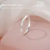 Anillos de Pareja de Plata Pura S999 Diseño de Bambú, Anillo Abierto Dulce y Único Estilo Chino, Joyería de Mano Exquisita, Disponible al por Mayor