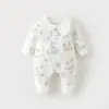 Roupas de Bebê Algodão Puro Tipo a Outono e Inverno 40g Acolchoado Algodão de Temperatura Constante 7A Antibacteriano Macacão para Recém-Nascido