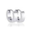 Pendientes de acero de titanio y oro rosa de 3 mm para mujer, moda coreana, sencillos y compactos, de acero inoxidable, joyería al por mayor