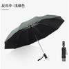 Paraguas automático inverso de doble capa de diez capas, pegamento negro, protección solar, lluvia soleada, protección UV, doble, resistente al viento, paraguas plegable.