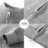 2026 Marca da Moda Alta Qualidade Ins Levemente Solta Cor Sólida Camisa de Tricô Masculina Outono/Inverno Estilo Preguiçoso Gola Camisa Quente da Moda