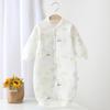 Mameluco de bebé otoño e invierno algodón delgado acolchado de tres capas algodón puro de bebé chaqueta acolchada de algodón ropa con bolsillos ropa de recién nacido