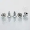 Tornillos de Bloqueo con Cabeza Avellanada, Tornillos Autorroscantes Endurecidos con Cabeza Plana y Rosca Triangular M3M4 Tornillos de Níquel para Luminarias y Electrodomésticos
