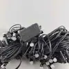 Luces de cadena LED, blanco parpadeo lento, cable negro de 20 m