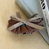 Falda Pequeña de Temperamento Suave Estilo Coreano Pinza de Plátano con Lazo Sensación de Alta Gama Pinza Vertical para Cola de Caballo Alta Accesorio para el Cabello para Mujer
