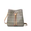 Bolso de cubo de cuero con cordón, bolso de mano cruzado al hombro, clásico de moda para presbicia