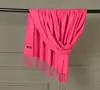 Otoño e Invierno Nuevo Bufanda Cálida Versátil Chal con Flecos Color Sólido Bufanda Larga de Cachemira de Imitación para Pareja