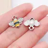 Joyas con Gotas de Aceite de Abeja Accesorios Colgante de Animales de Aleación Collar Pulsera Llavero Cadena de Teléfono Adorno Hecho a Mano