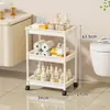 Estante de Almacenamiento para Baño, Estante de Almacenamiento Móvil de Múltiples Niveles, Carrito Móvil para Detergente de Lavandería al Lado de la Lavadora