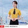Camisa de estilo coreano de hotel de temperamento de cor sólida masculina, camisa de manga comprida de cor sólida masculina e feminina, logotipo bordado profissional