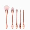 Brocha de maquillaje suave de seis colores pelo suave traje de sirena pelo de nailon galvanizado 4 piezas bolsa de PVC en stock fábrica de origen