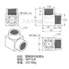 Conector de acero inoxidable 304 engrosado de alta presión de doble rosca interna y externa en ángulo recto CNC de acero inoxidable 304