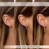 Pendientes Europeos y Americanos de Acero Inoxidable con Forma de C Personalizados Transfronterizos Pendientes Simples Semicirculares de Bobina Redonda de 18K Joyería Venta Directa Geometría