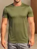 Camiseta Europea y Americana de Talla Transfronteriza para Hombre, Secado Rápido, Transpirable, Manga Corta, Absorbente de Sudor, Color Sólido, Casual Diario, Deportes, Exterior, Secado Rápido, Verano