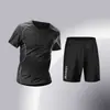 Ropa Deportiva Transfronteriza para Hombre Traje Deportivo Mallas de Secado Rápido Alta Elasticidad Entrenamiento de Carrera Ropa para Baloncesto Carrera Matutina Primavera y Otoño