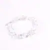 Pulseira de Pedra Natural com Pedrinhas Artesanal Versátil Fofa Colorida Pulseira de Cristal Rosa