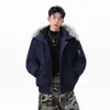 Nasa Mount Shanshan Chaqueta de Algodón con Cuello de Piel para Hombre Invierno 2026 Nueva Marca de Moda Gruesa Caliente Abrigo de Algodón Chaqueta Casual de Trabajo