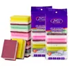 Esponja Colorida en Forma de I para Limpieza de Cocina, Estropajo para Ollas, Bloque de Esponja para Lavar Platos, Paño de Cocina para el Hogar, Toallita Mágica