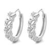 Plata de Ley S925 2025 Nuevos Pendientes de Trigo con Diamante de Moda Ins Lujo Ligero Pendientes Distintivos Versátiles